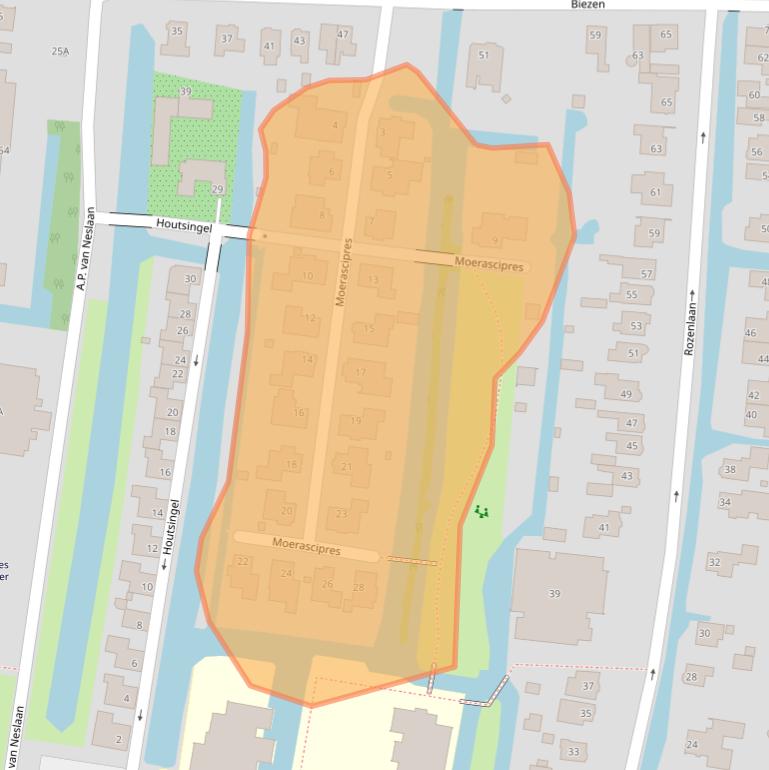 Kaart van postcodegebied 2771LM.