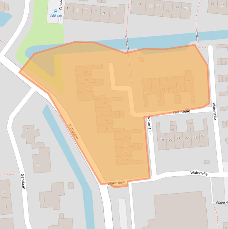 Kaart van postcodegebied 2771LS.