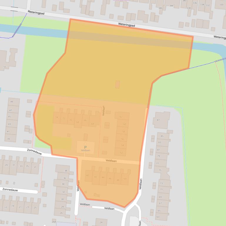 Kaart van postcodegebied 2771LZ.