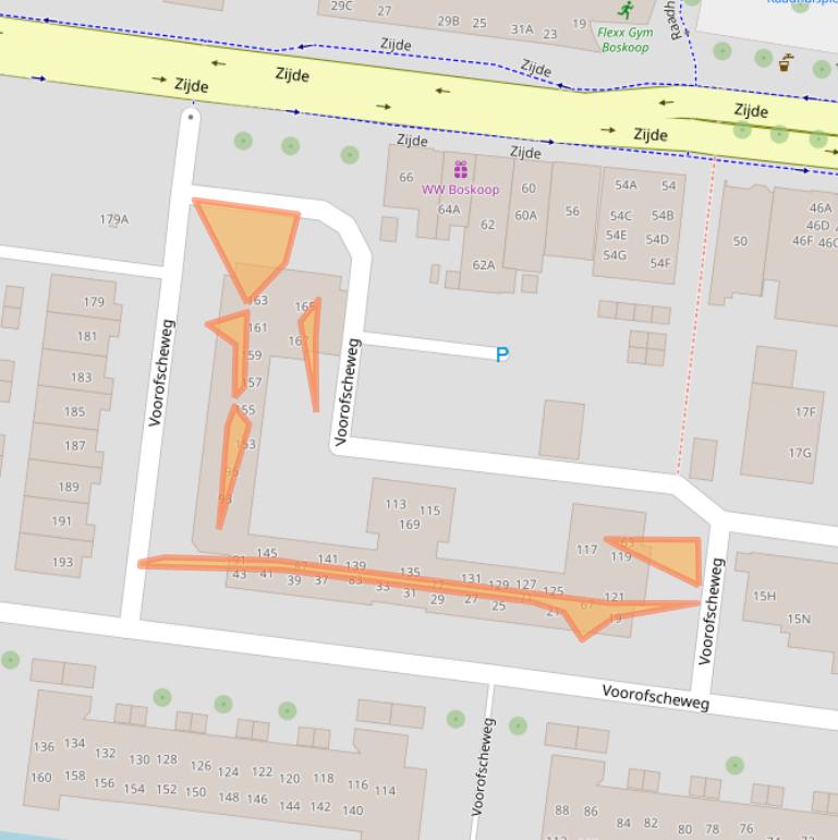 Kaart van postcodegebied 2771MB.