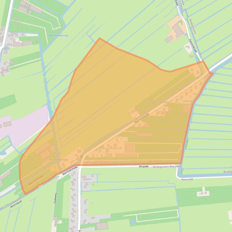 Kaart van postcodegebied 2771NE.