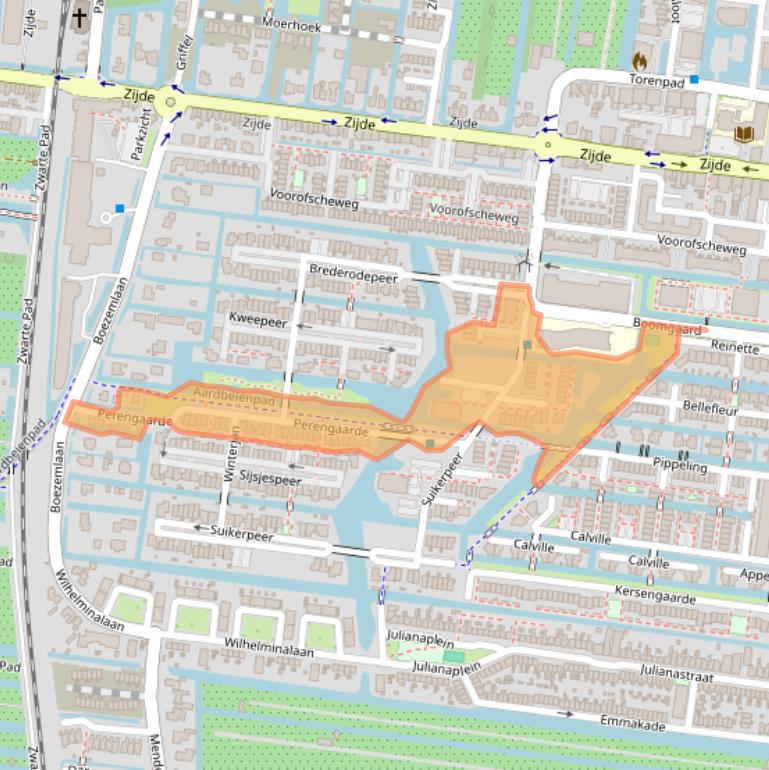Kaart van postcodegebied 2771NV.