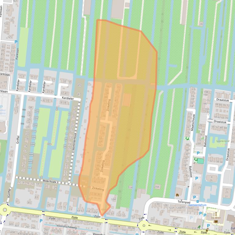 Kaart van postcodegebied 2771NZ.