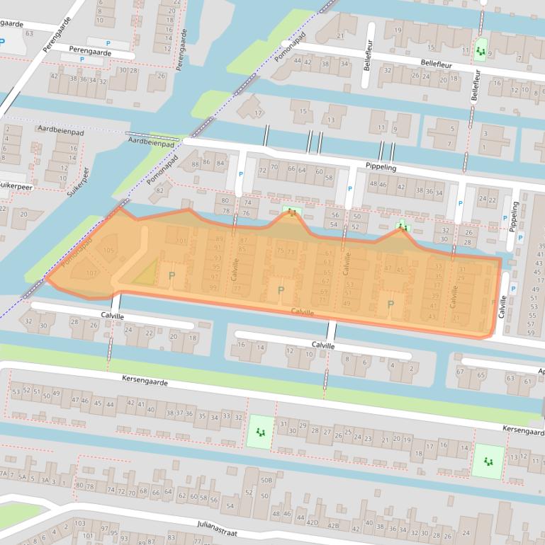 Kaart van postcodegebied 2771PL.