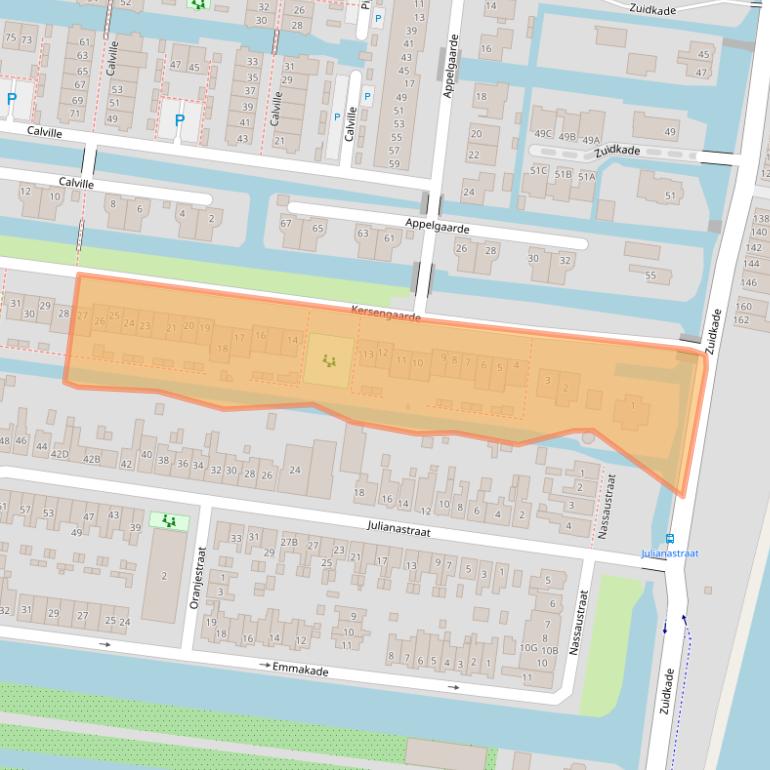 Kaart van postcodegebied 2771PP.