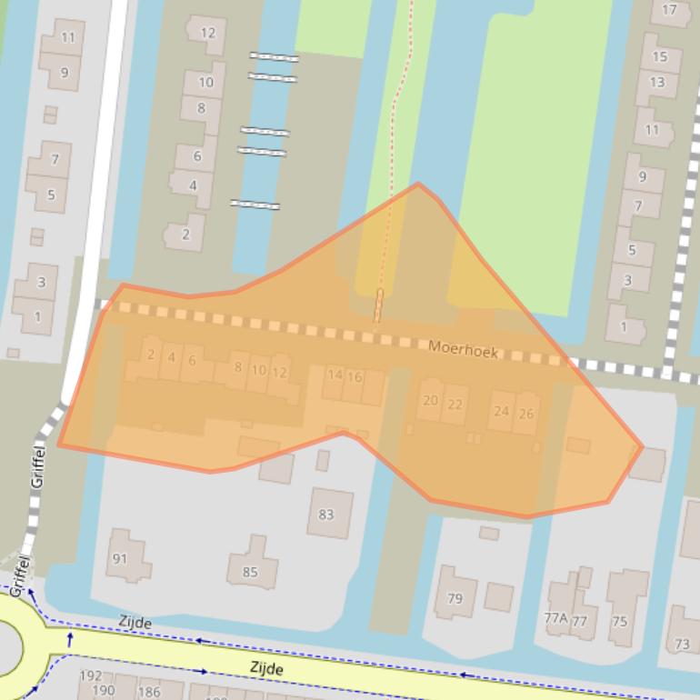 Kaart van postcodegebied 2771PV.