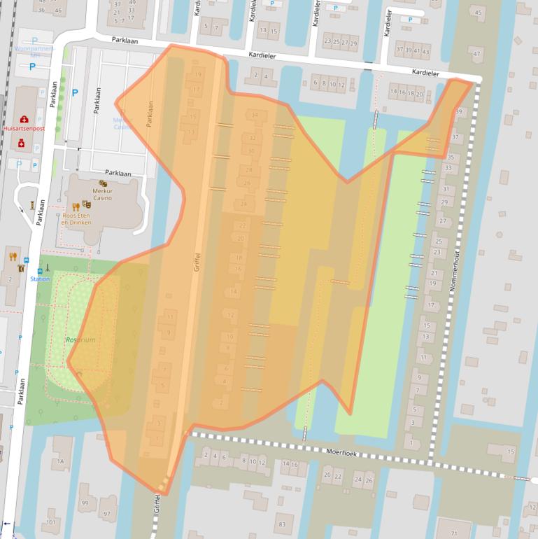 Kaart van postcodegebied 2771PZ.