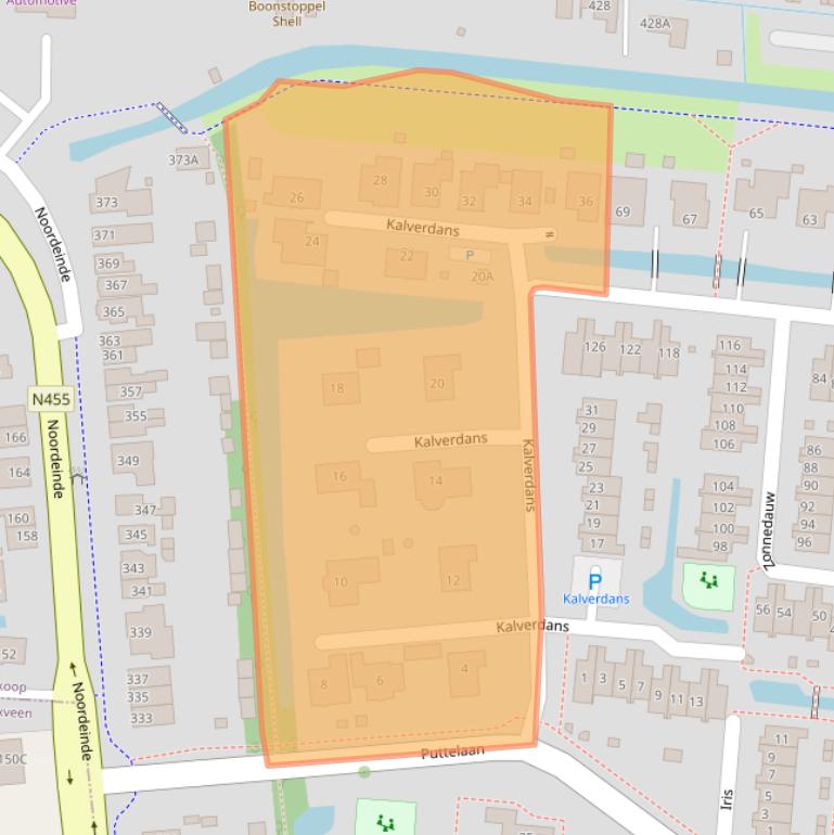 Kaart van postcodegebied 2771RE.