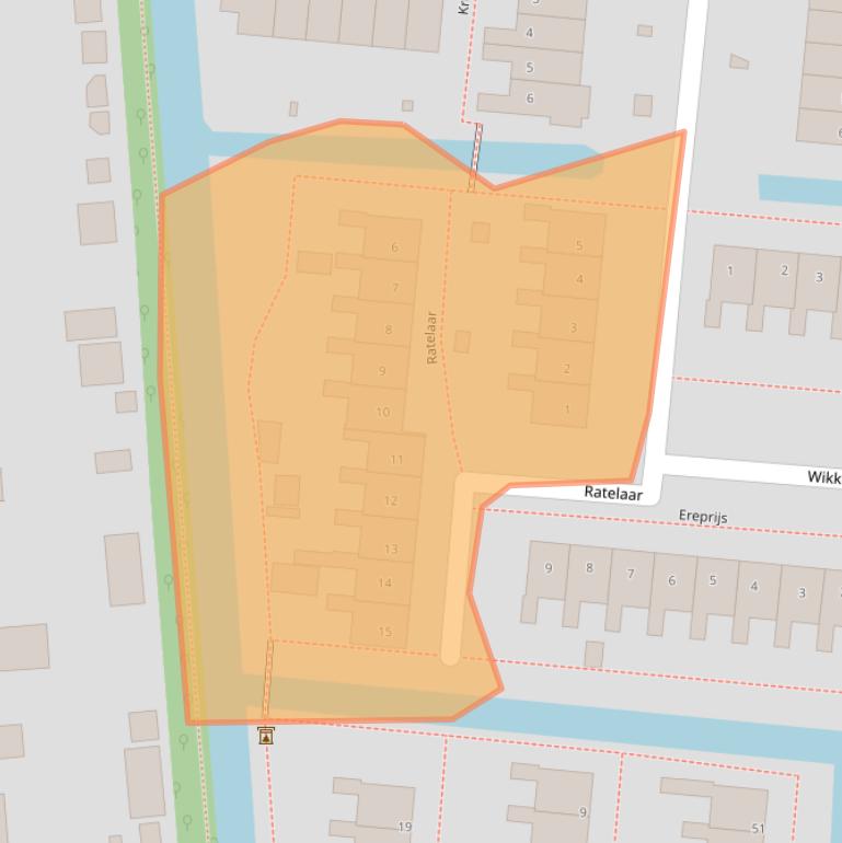 Kaart van postcodegebied 2771RH.