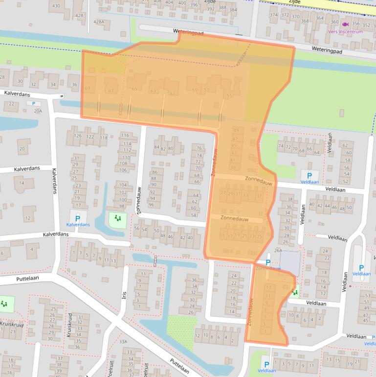 Kaart van postcodegebied 2771RL.