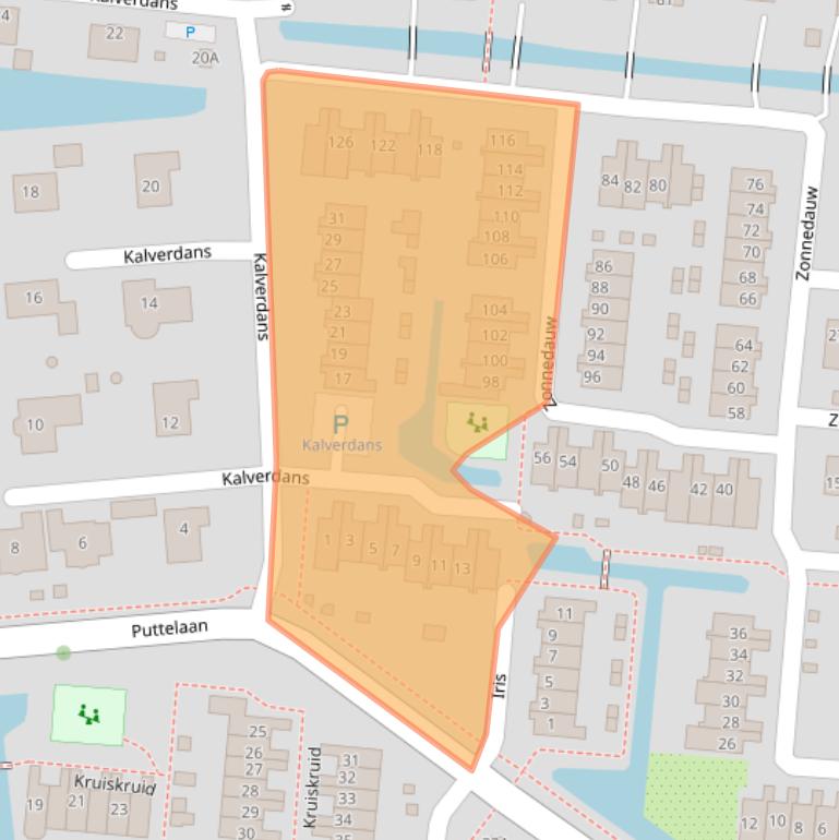 Kaart van postcodegebied 2771RR.