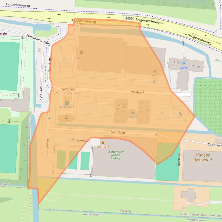 Kaart van postcodegebied 2771RV.