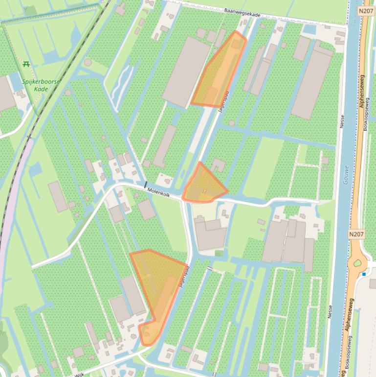 Kaart van postcodegebied 2771RX.