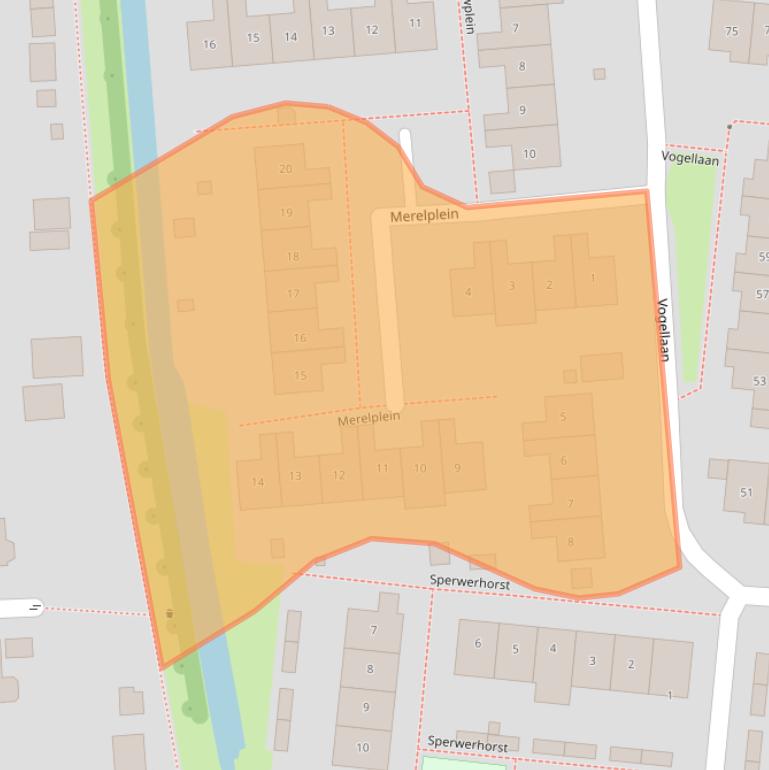 Kaart van postcodegebied 2771SB.