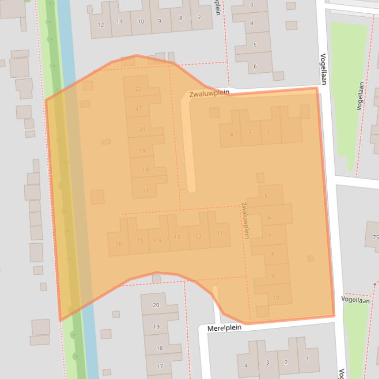 Kaart van postcodegebied 2771SC.