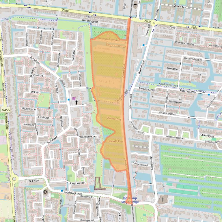 Kaart van postcodegebied 2771SR.