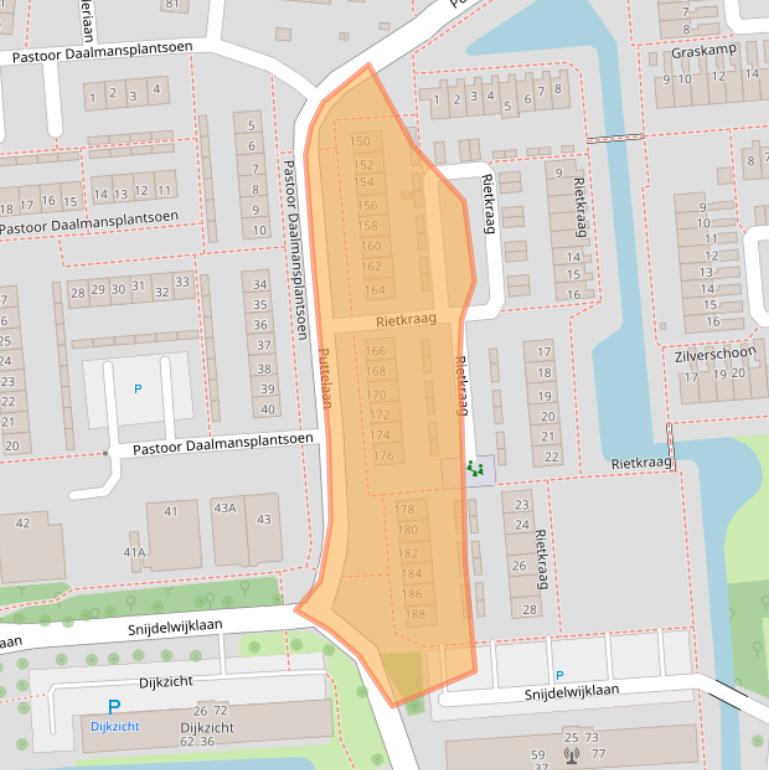 Kaart van postcodegebied 2771SW.