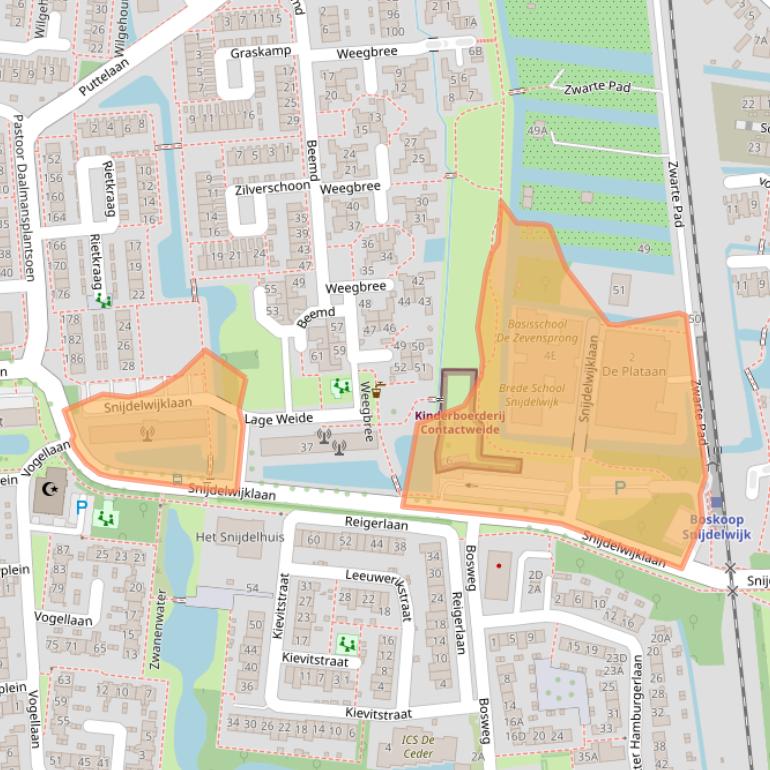 Kaart van postcodegebied 2771SX.