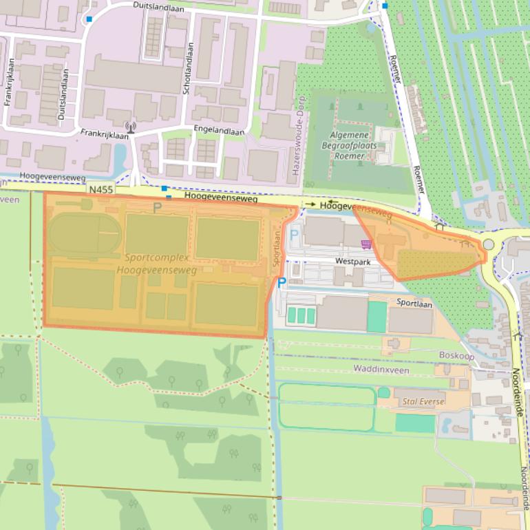 Kaart van postcodegebied 2771TA.