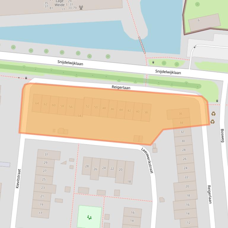 Kaart van postcodegebied 2771TB.