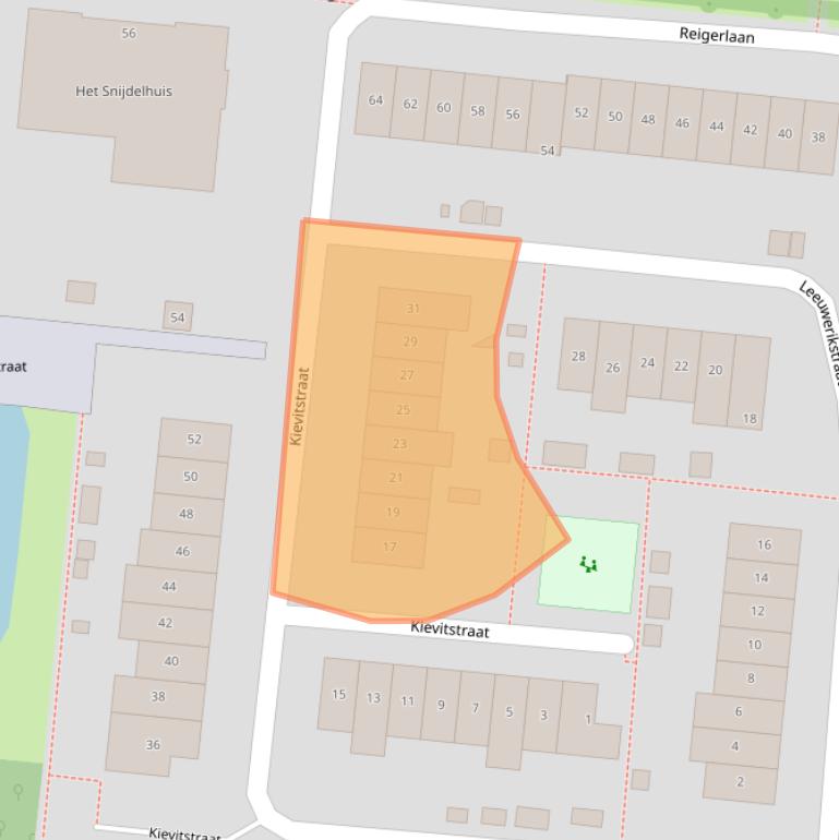 Kaart van postcodegebied 2771TG.