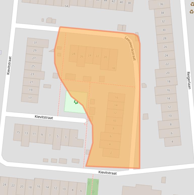 Kaart van postcodegebied 2771TJ.