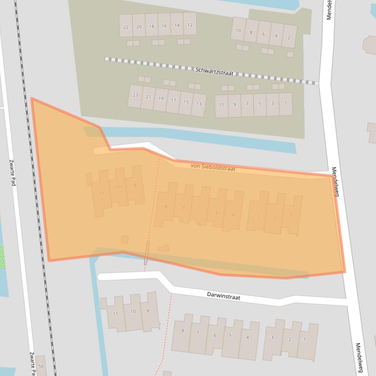 Kaart van postcodegebied 2771TL.