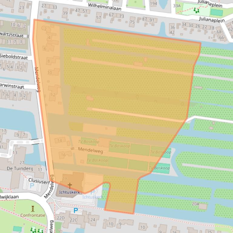 Kaart van postcodegebied 2771TN.