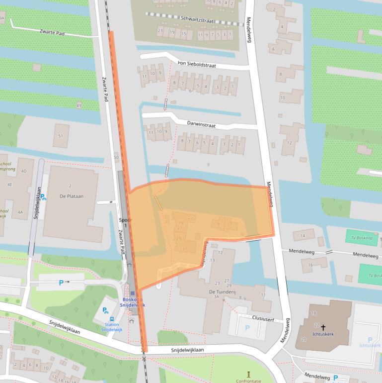 Kaart van postcodegebied 2771TX.