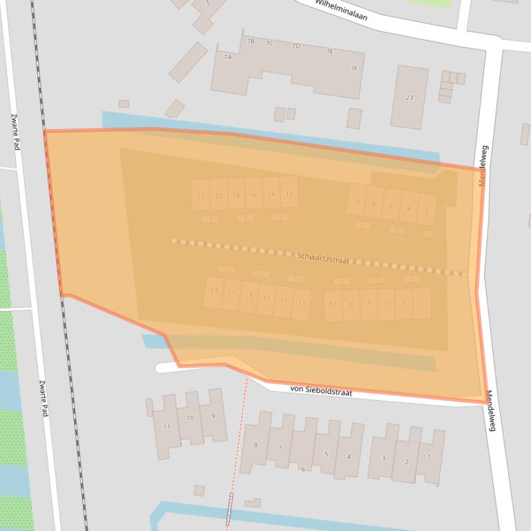 Kaart van postcodegebied 2771TZ.