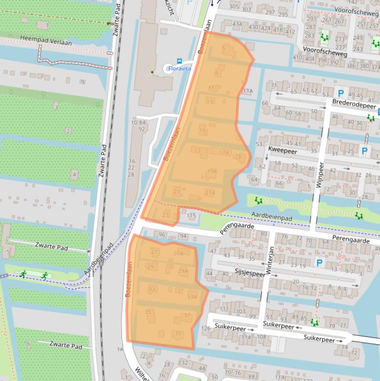 Kaart van postcodegebied 2771VN.