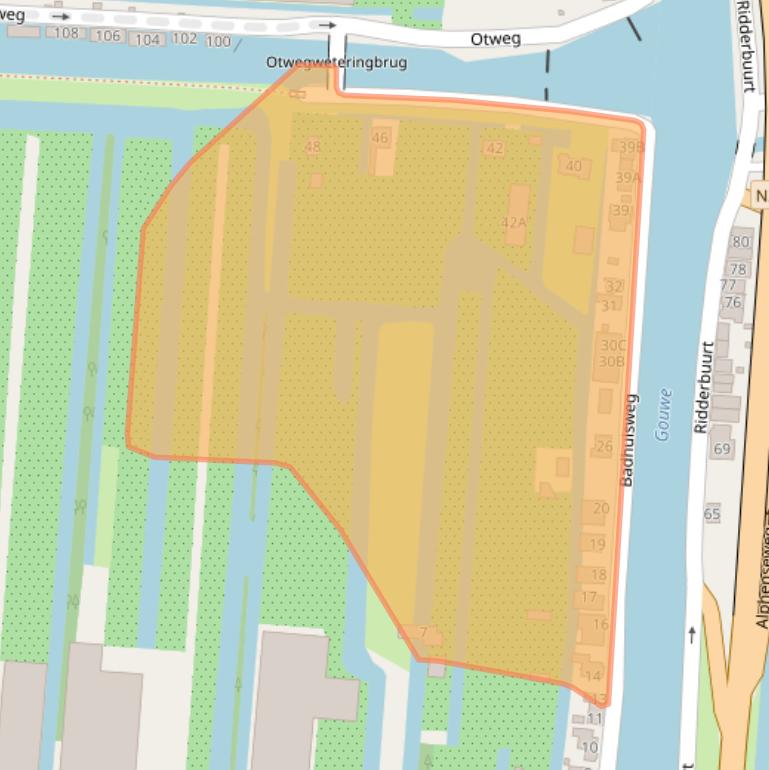 Kaart van postcodegebied 2771WC.