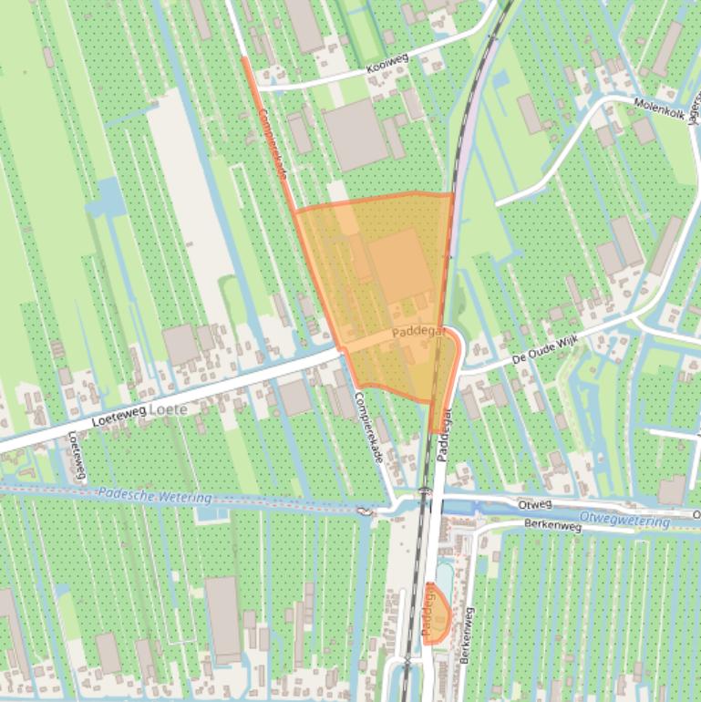 Kaart van postcodegebied 2771WG.