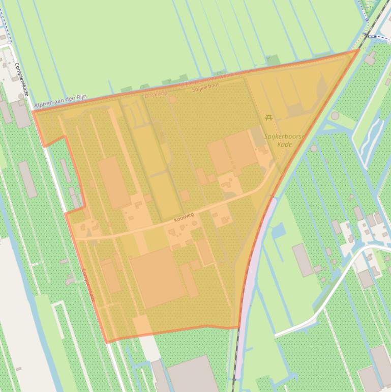 Kaart van postcodegebied 2771WJ.