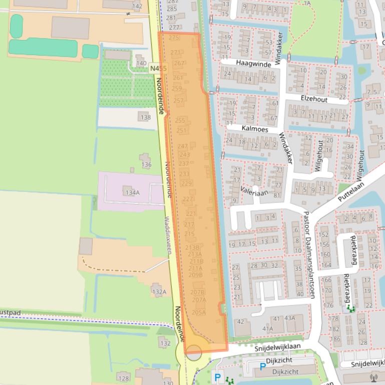 Kaart van postcodegebied 2771WN.