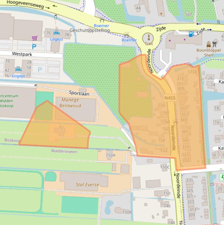 Kaart van postcodegebied 2771WR.