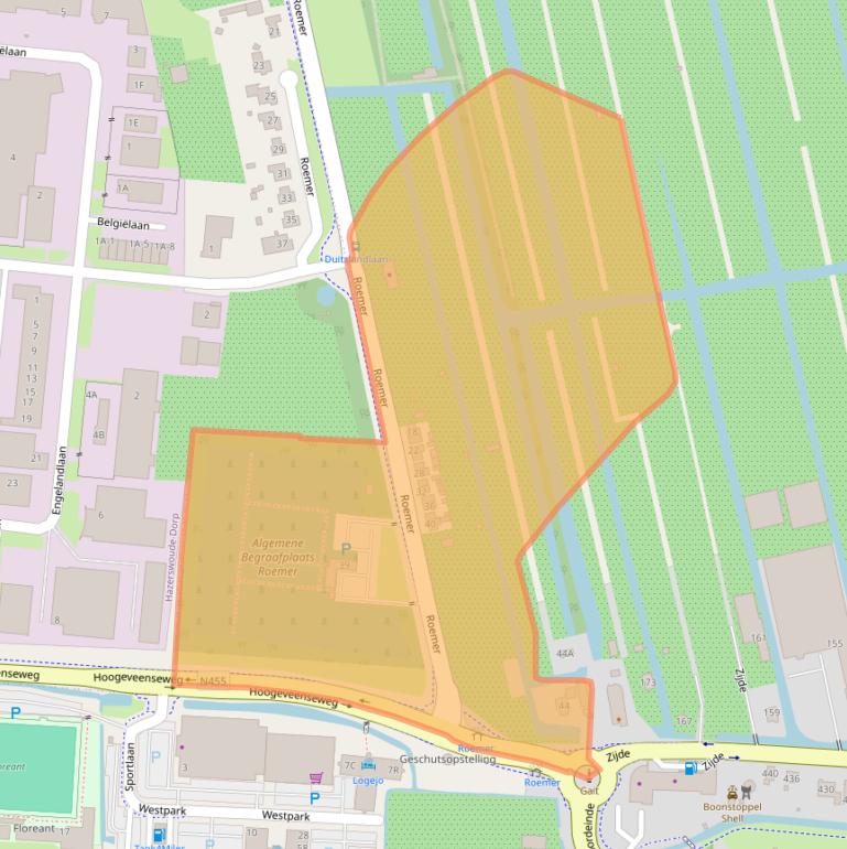 Kaart van postcodegebied 2771WS.