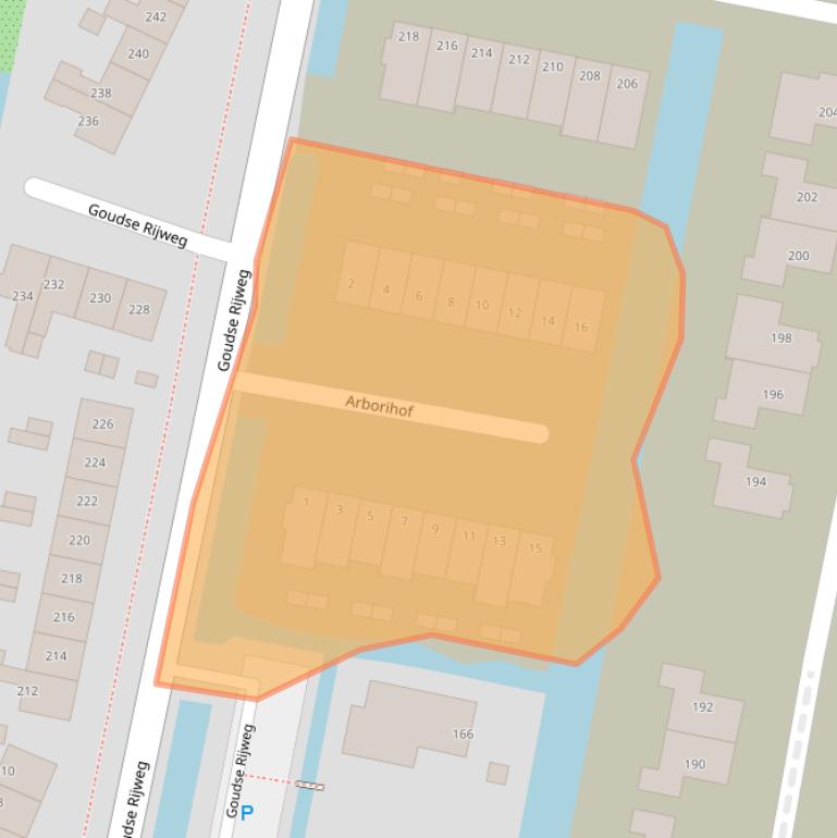 Kaart van postcodegebied 2771WW.