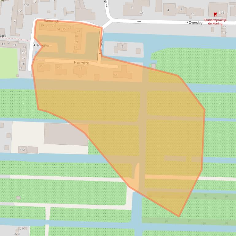 Kaart van postcodegebied 2771XA.