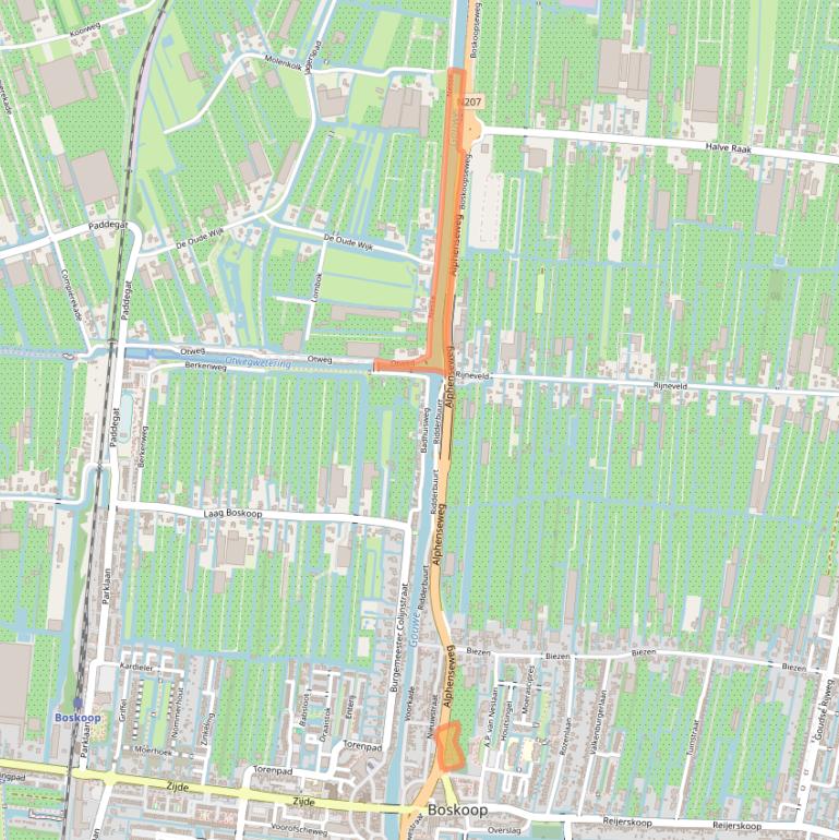 Kaart van postcodegebied 2771XK.