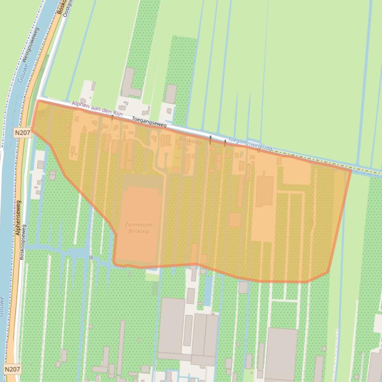 Kaart van postcodegebied 2771XM.