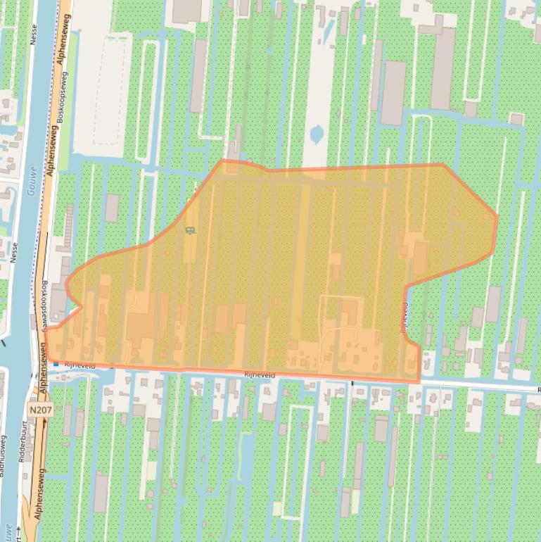 Kaart van postcodegebied 2771XT.