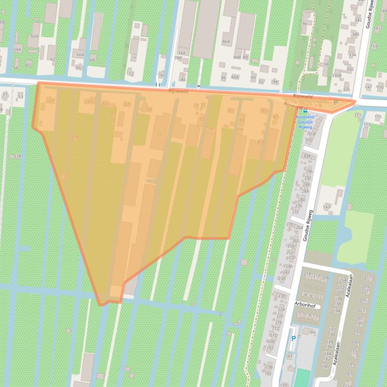 Kaart van postcodegebied 2771XW.