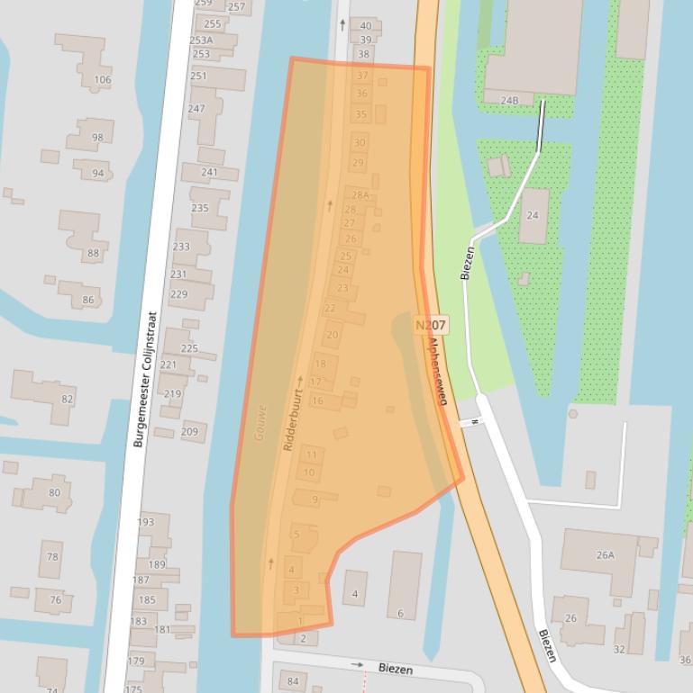 Kaart van postcodegebied 2771ZA.