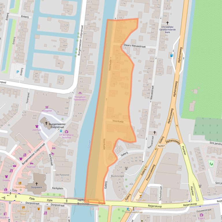 Kaart van postcodegebied 2771ZD.