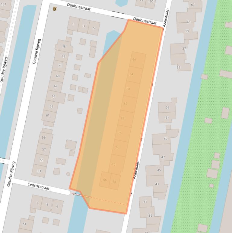 Kaart van postcodegebied 2771ZR.