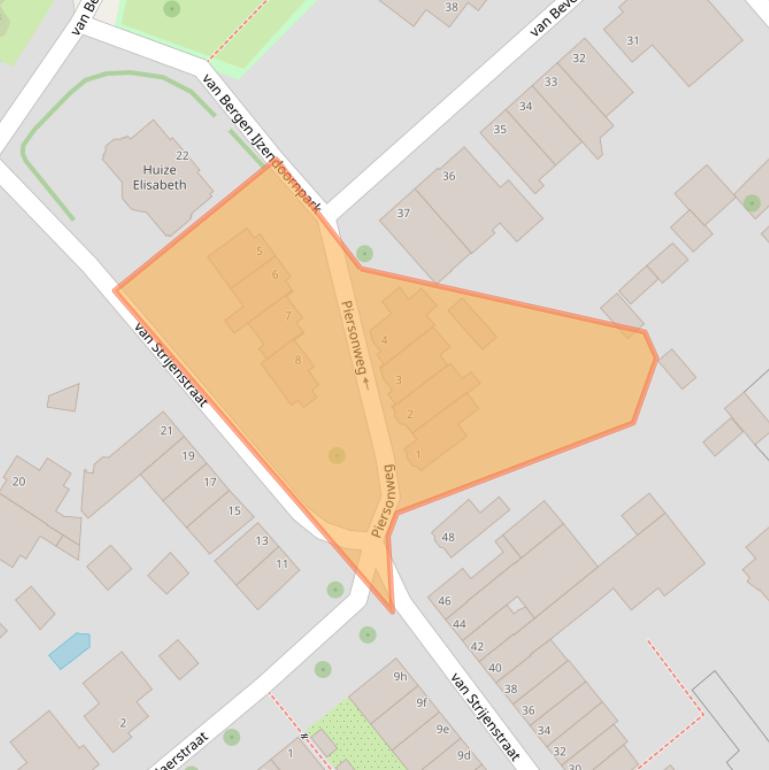 Kaart van postcodegebied 2801AD.