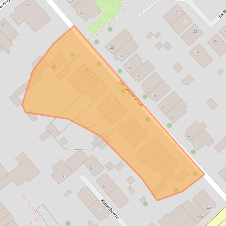 Kaart van postcodegebied 2801AH.