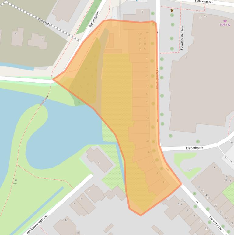 Kaart van postcodegebied 2801AM.