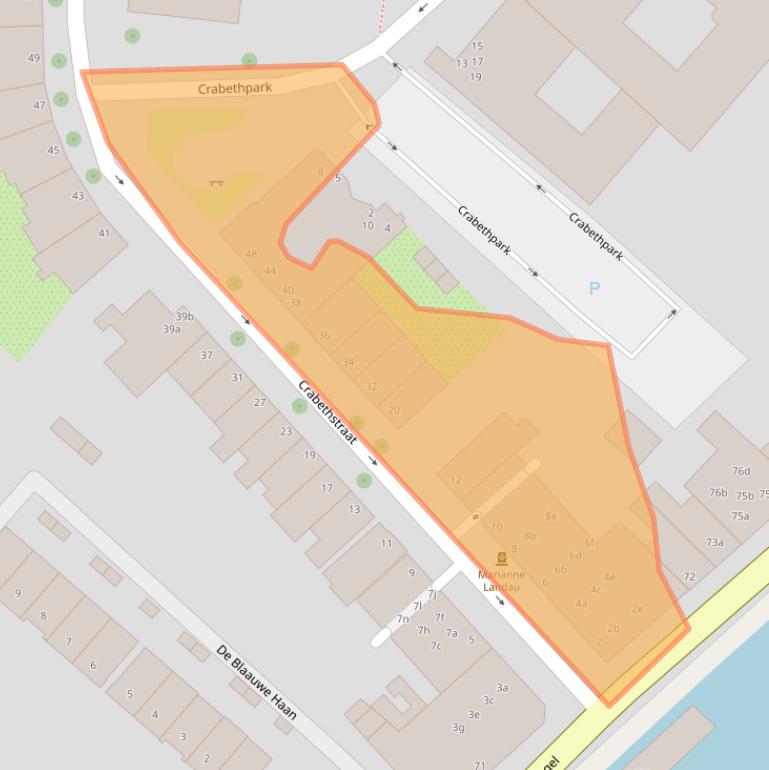 Kaart van postcodegebied 2801AN.